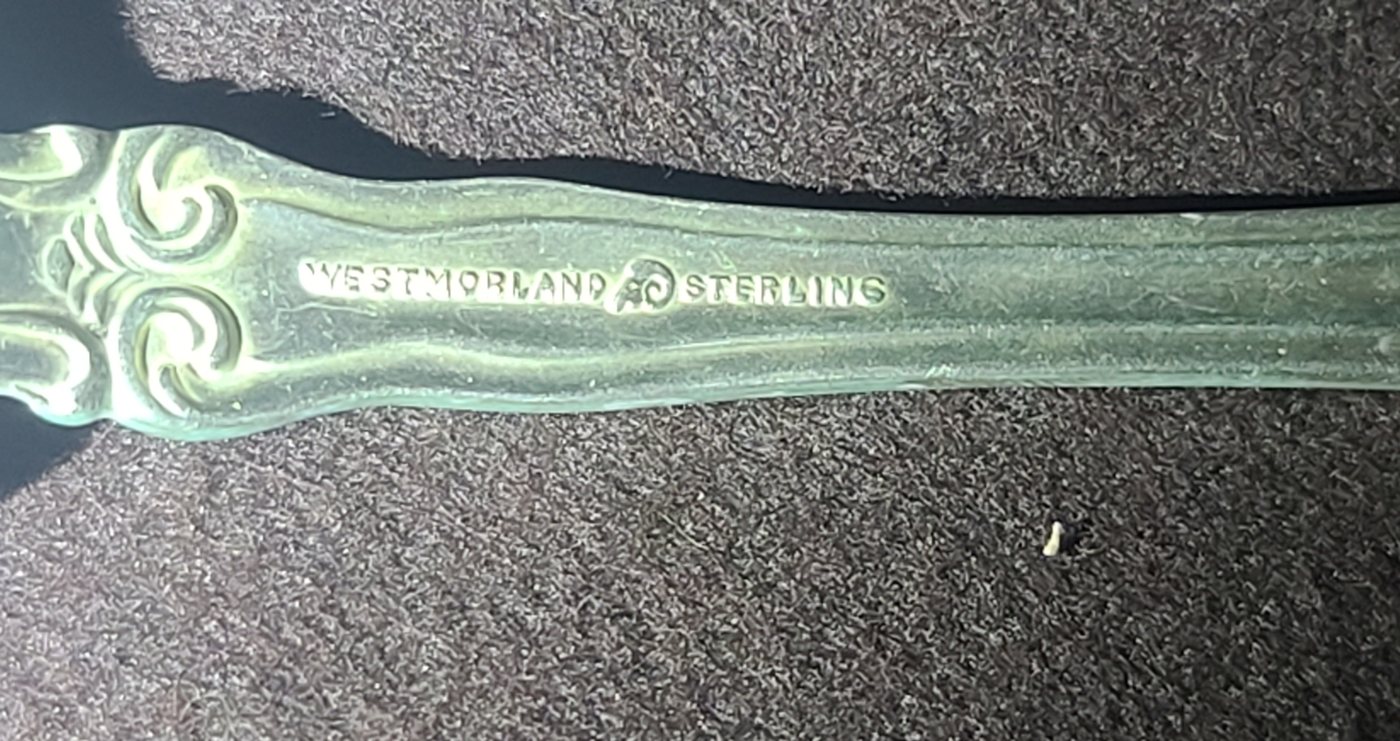 Westmorland sterling flatware: "George & Martha Washington" pattern